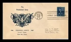 US COVER FRANKLIN PIERCE PRESIDENTIAL SERIES FDC SCOTT 819 THERMOGRAPHED CACHET