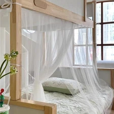 4 Corner Post Students Dorm Bunk Mosquito Net Bed Canopy Netting Students Bed...