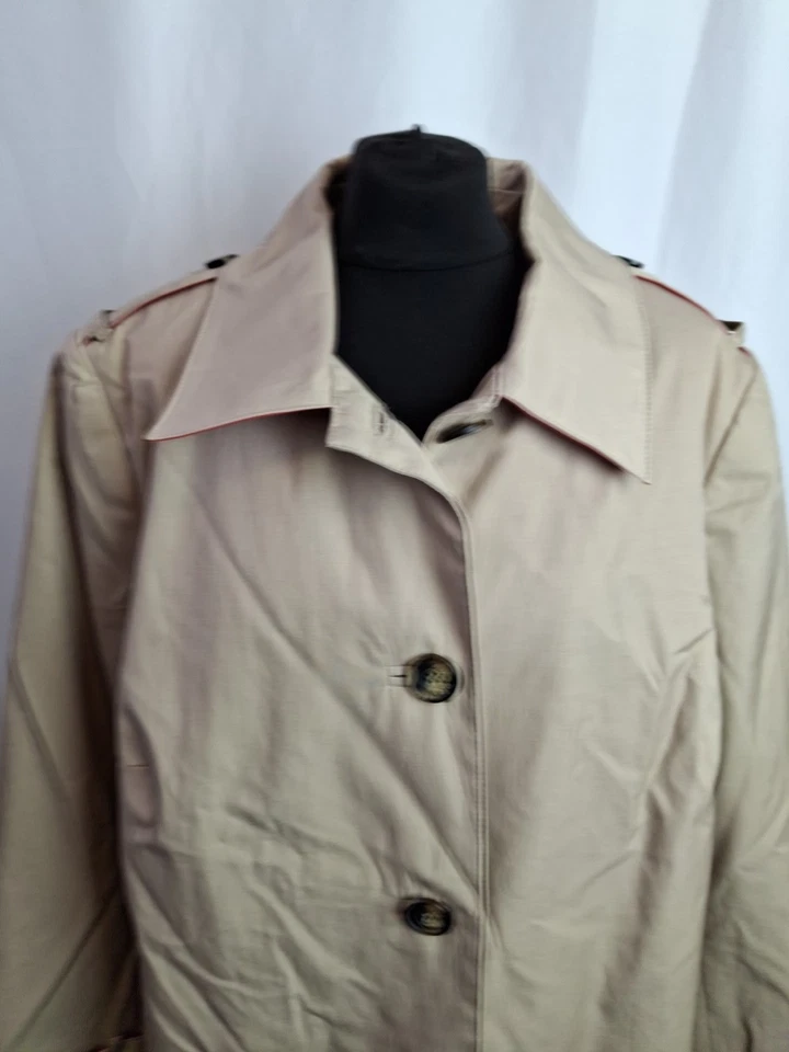The Collection Debenhams Trench Coat Jacket Beige Cocoon Mid Mac UK20 L1672 - Image 2 of 4