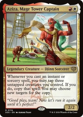 x1 Aziza, Mage Tower Captain - Foil R MTG Secrets of Strixhaven M