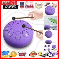Steel Tongue Drum 6 inch 8 Notes Musical Percussion Instrument, Musician Gift...