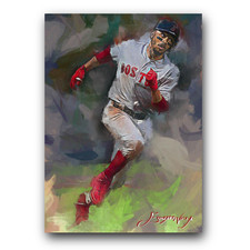 Mookie Betts #16 Art Card Limited 32/50 Edward Vela Signed (Boston Red Sox)