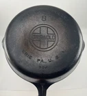 Early Griswold Cast Iron Skillet No.8 - Large Block Logo, 704 A -Nice Original