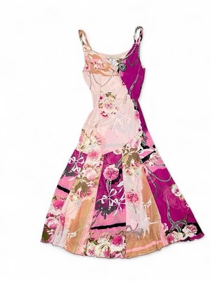 Blumarine Women Vintage 1999 Rayon Pink Dress S
