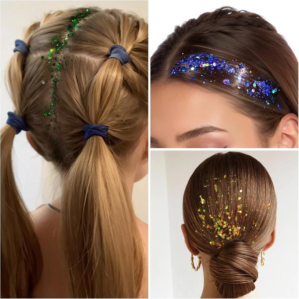 Brillo corporal brillo facial festival maquillaje brillo brillo, 12 colores rostro y cuerpo brillo Foto 2 de 4