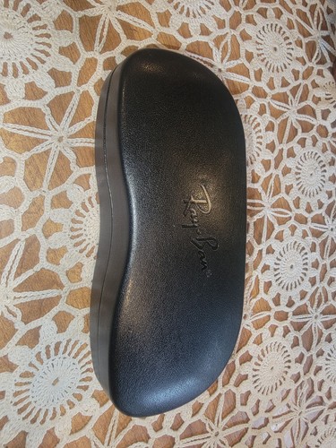 Ray-Ban Sunglasses Case Black Hard Clamshell Eyeglass Case Only Genuine