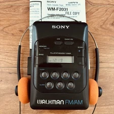 Sony Walkman WM-F2031 AM/FM Radio Cassette Player - New Belt - Reconditioned