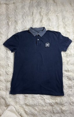 Vintage striped Tommy Hilfiger polo sweater size XL embroidered logo cotton.