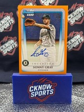 2016 Bowman Inception #IBVA-SG Sonny Gray Auto Orange /5