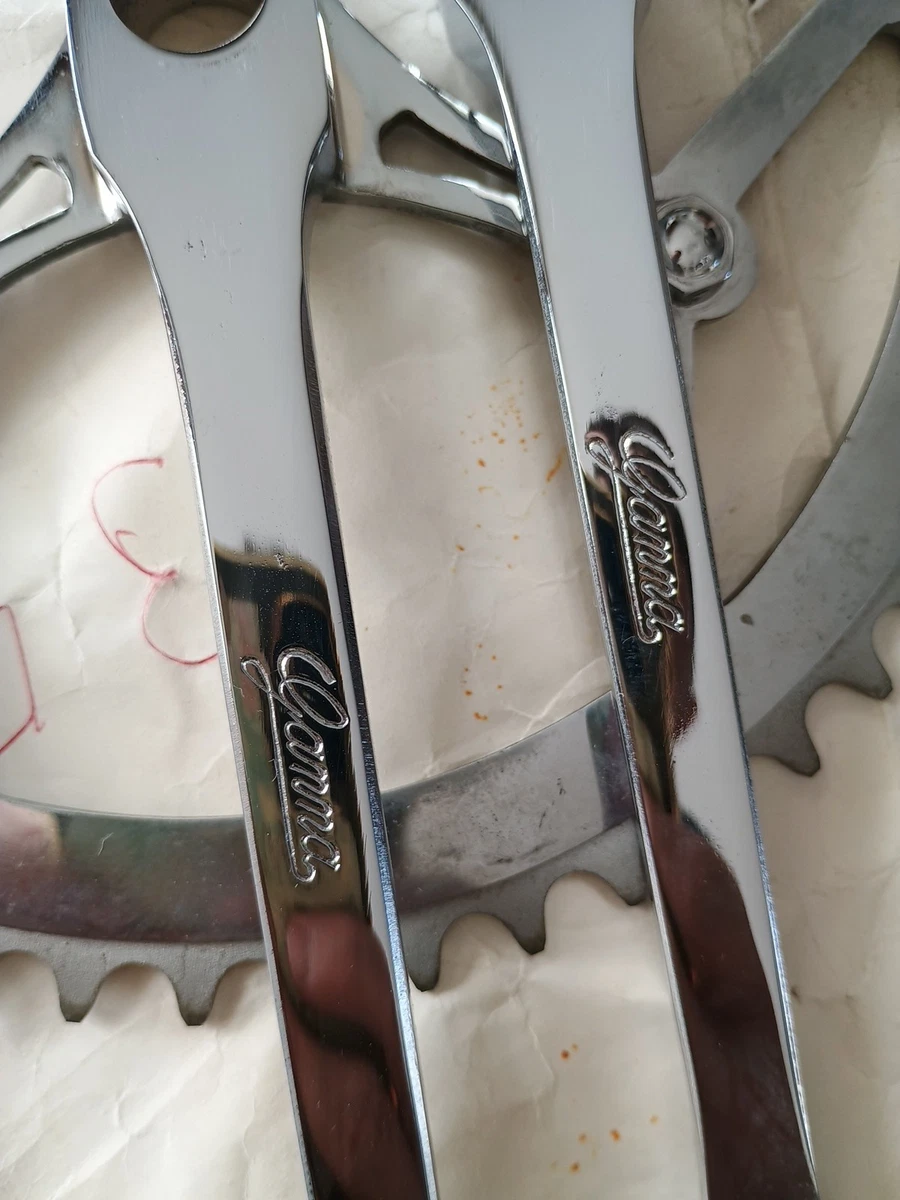 Pédalier Vintage Magistroni - Axe 130mm Carré ISO - Acier Italien - Neuf
