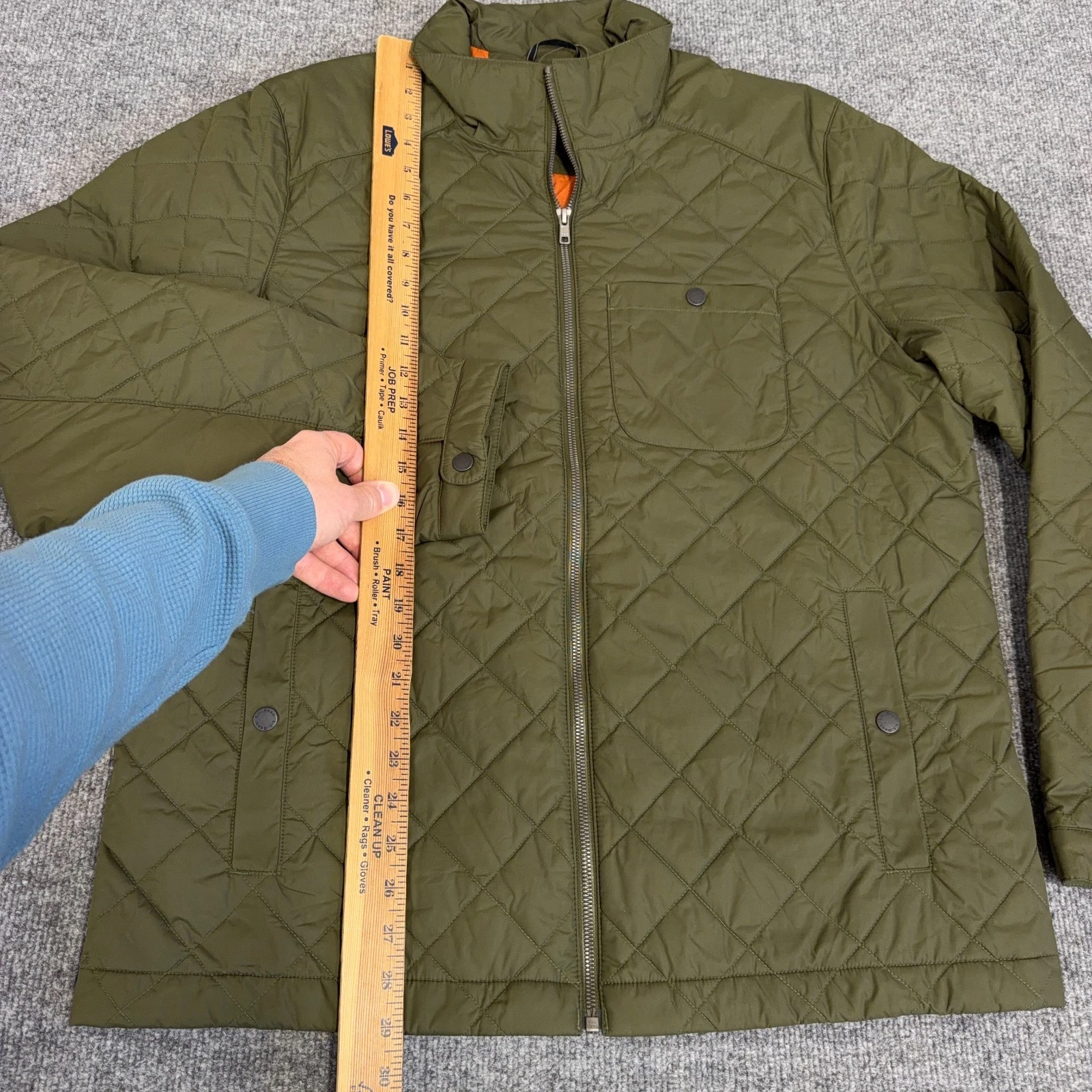 LL Bean Jacket Men Large Kelp Green Quilted Insulated Full Zip Utility NEW image 6