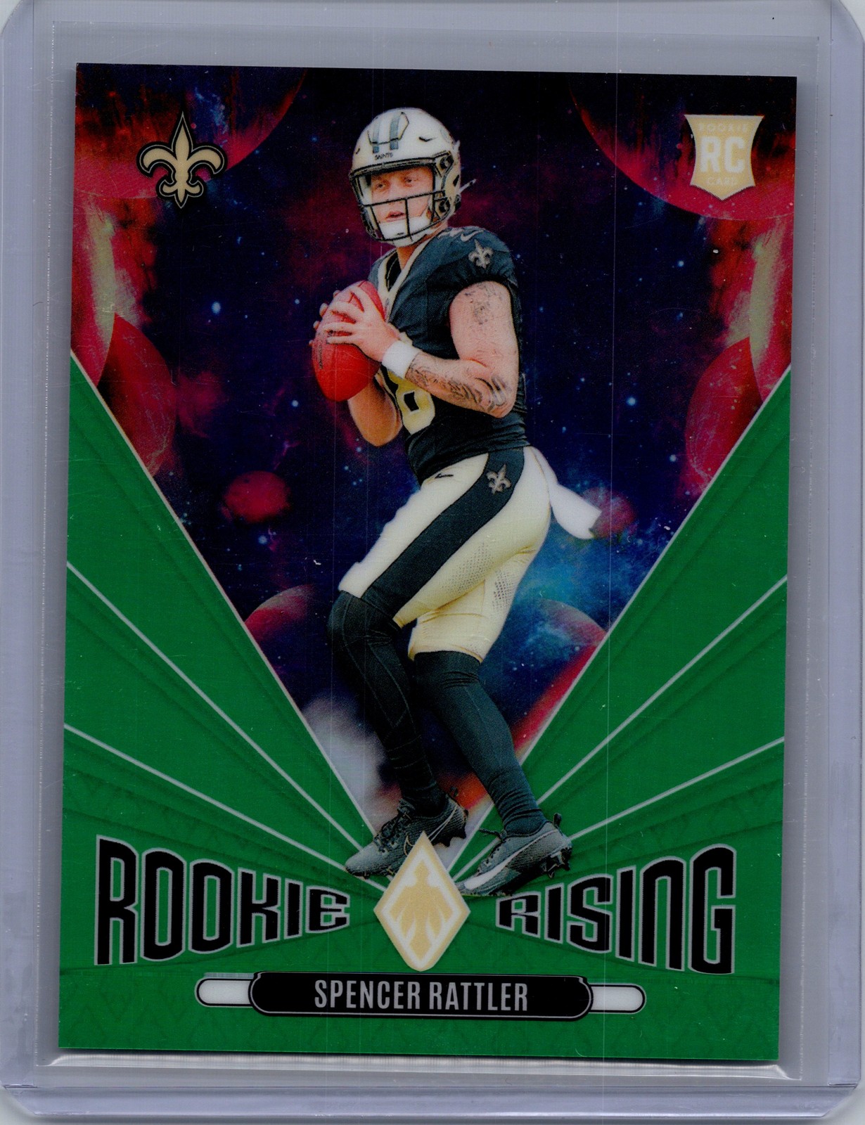 2024 Panini Phoenix #RR-SRR Spencer Rattler Rookie Rising Green #/25