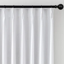 White Blackout Curtains 102 inches Long Pinch Pleated Curtains for Living Roo...