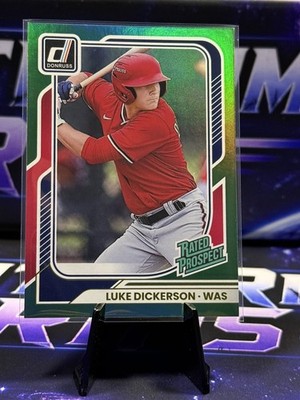 2026 Panini Donruss Luke Dickerson Green FOIL  RATED PROSPECT #'d /199