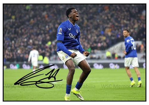12316. Thierno Barry Signed Pictures (A4 Prints) Everton Villarreal Basel etc.
