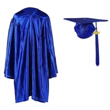 Shiny Kindergarten Graduation Cap and Gown Set 27 Royal Blue