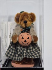 World of Miniature Bears Vtg "Beverly" By Sherri Dodso 716 w/ COA Pumpkin RARE 
