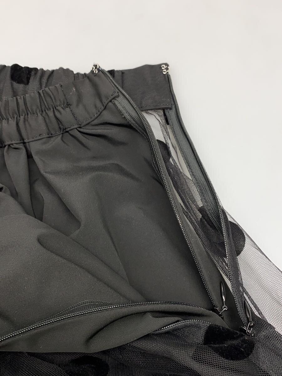 AMERI Long Skirt, Size S, Polyester, Black, Dot P… - image 3