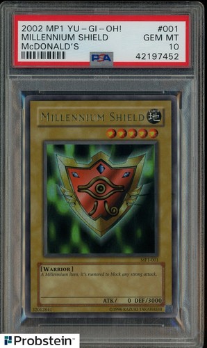 2002 Yu-Gi-Oh! McDonald's #001 Millennium Shield PSA 10 GEM MINT