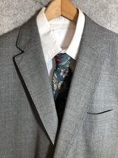 Jack Victor Suit Jacket Mens 48R Gray 100 Wool 2 Button Notch Lapel Canada