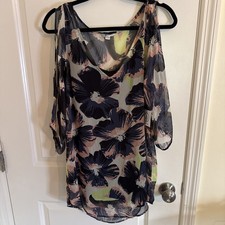 Volcom Strand Dress NWT Size Small Bold Botanical Sheer Chiffon