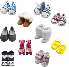 10 Pairs of 18 Inch Doll Shoes, BOSOIRSOU 7cm Boots Dance Shoes Sandals Casual 