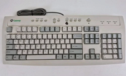 Gateway G8900H PS/2 Keyboard Vintage Clicky Tactile Beige Tested Working