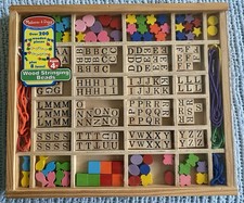 Melissa Doug Wooden Stringing Beads Craft Set for Kids