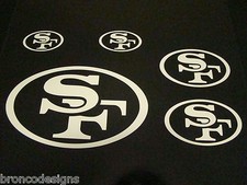 5 San Francisco 49ers Vinyl Car Window Sticker / Decal 5 Colors available