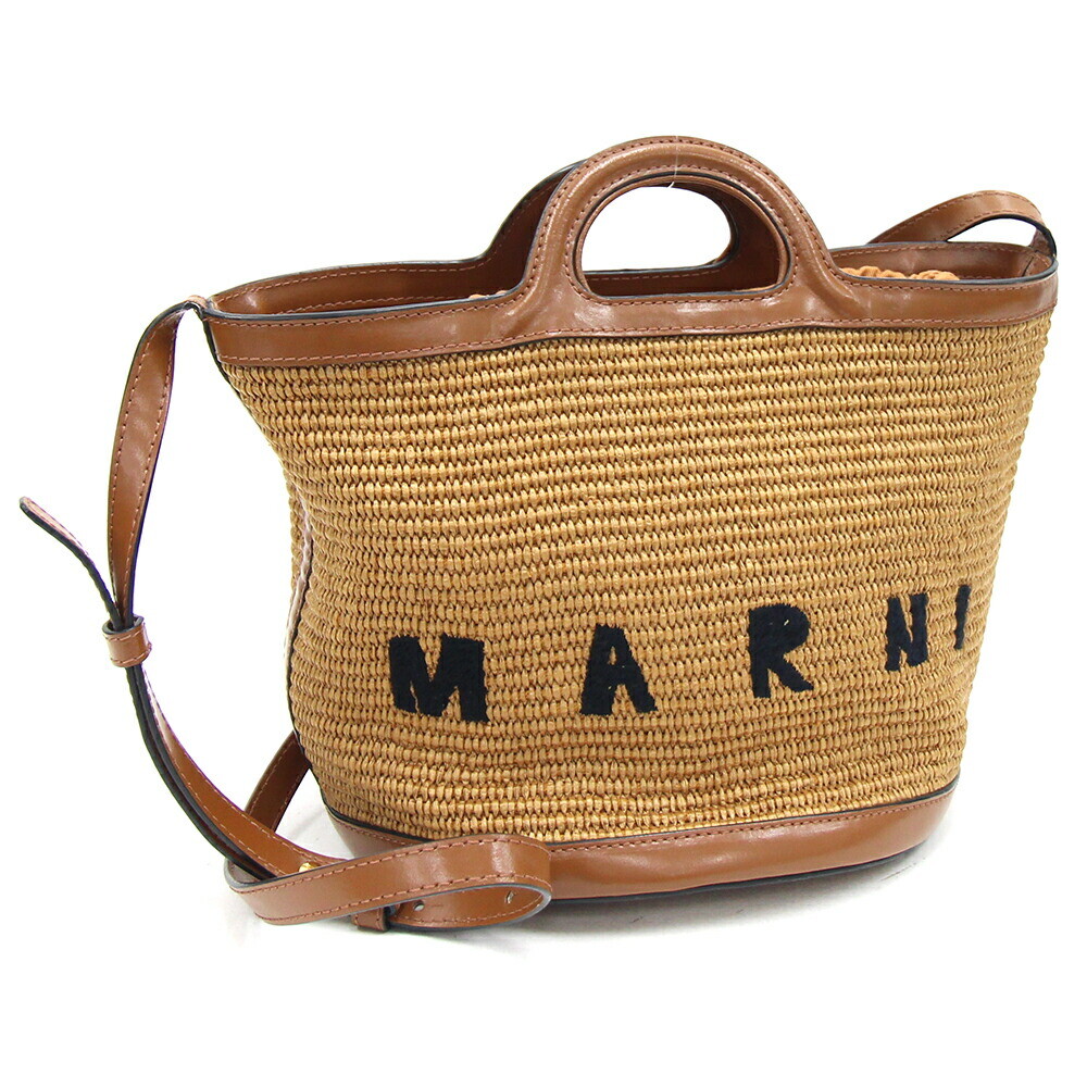 Marni 2WAY Handbag Tropicalia Bucket Bag SCMP0057Q1 Brown