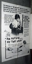 AN AFFAIR OF THE SKIN orig 1963 one sheet movie poster KEVIN MCCARTHY/LEE GRANT