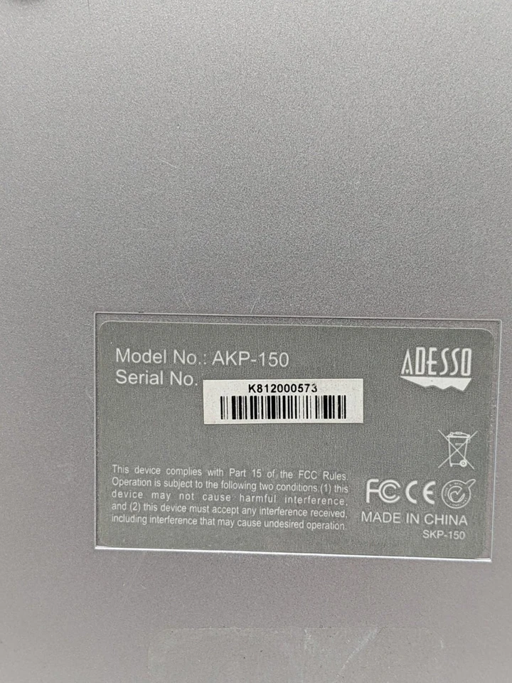 Adesso AKP-150 Portable USB Numeric Keypad Used Tested - Image 3 of 3