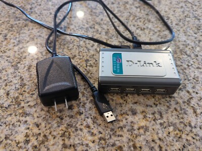 D-LINK DUB-H4 Hub USB 2.0 - w power cord and usb cable