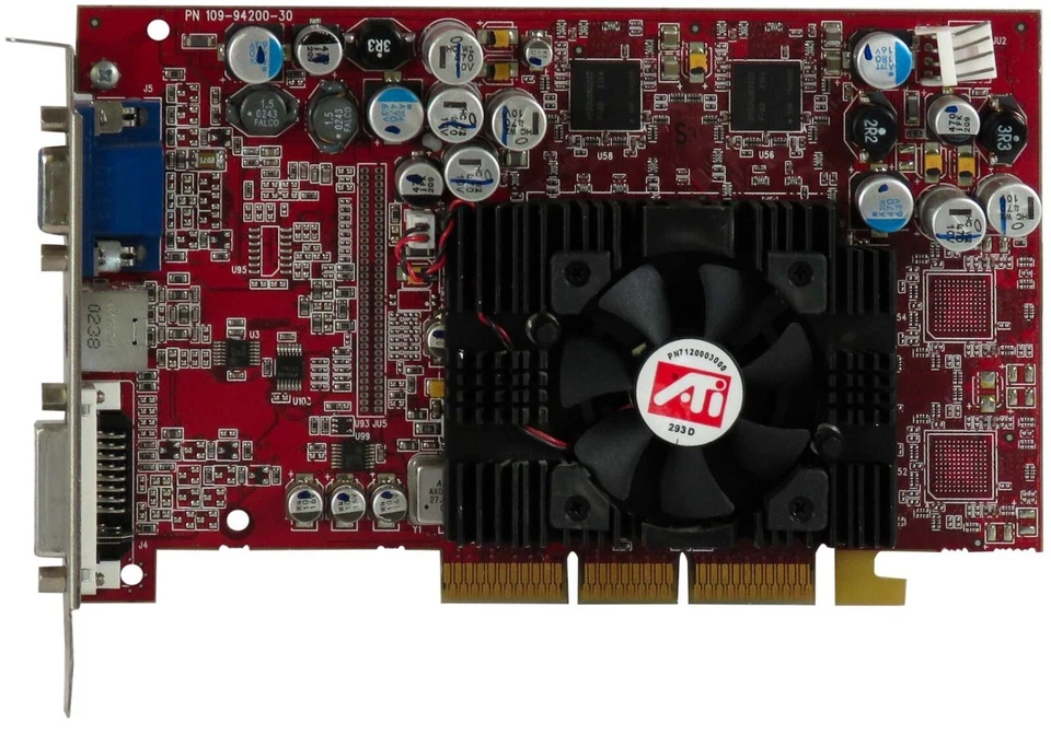 Graphic Card Ati RADEON 9500 64MB 109-94200-30 AGP 256-bit D-Sub Dvi-I Video Out - Image 2 of 2