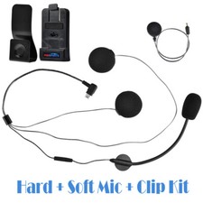 For M1-S Pro/Plus/FX8 Air/FX4/FX6/FX7 Motorcycle Intercom Microphone Speaker Set