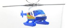 Christmas Ornament for Rescue Chopper Helicopter White Blue