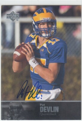 2011 Pat Devlin UD College Legends ROOKIE AUTO #82 - Delaware Blue Hens RC