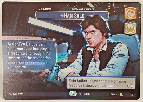Han Solo, Audacious Smuggler Showcase Foil - SOR 267 NM - Star Wars Unlimited - Picture 2 of 10