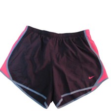 Nike Dri-Fit Girls Running Shorts Size M Black Pink Lined Stretch 848196 652 NEW