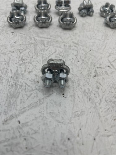 (Qty. 25) 1/8in U-Bolt Clip for Wire Rope Cable Zinc-Plated - Afbeelding 2 van 4