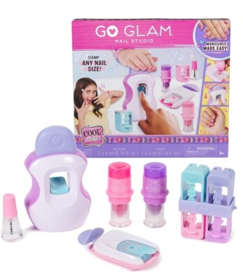 Cool Maker, GO GLAM Studio Nail Kit, Style 200 Nails with 4 Designs-NEW