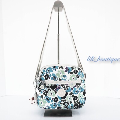 NWT Kipling HB6468 Keefe Shoulder Crossbody Bag Double Zip Nylon Field Floral 94