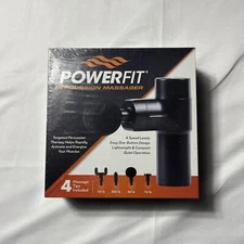NEW PowerFit Percussion Massager With 4 Tips Model BK3446Q Lightweight Quiet