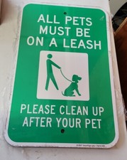 SmartSign"All Pets Must be on a Leash" Sign  12" x 18" Aluminum