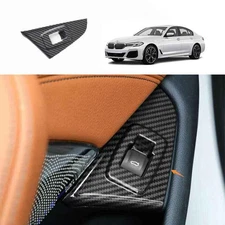 For BMW 5 Series 2018-2022 Carbon Fiber cAR Tailgate Rear Door Switch Cover Trim