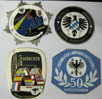 Car Badges - Adac German Badges set of 4pcs Mg Jaguar Triumph audi vw