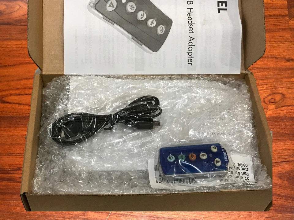 Nuevo adaptador de heaset USB móvil Nortel NTEX14MBE6 con auriculares GN NETCOM MONOAURAL Foto 3 de 4