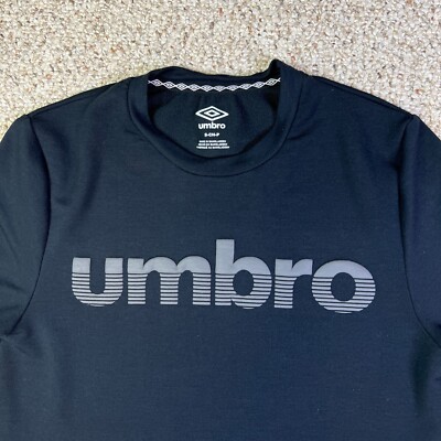 Umbro Shirt Mens Small Black Long Sleeve Pullover Sweatshirt