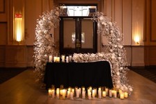 wedding decorations- faux florals and candelabra 