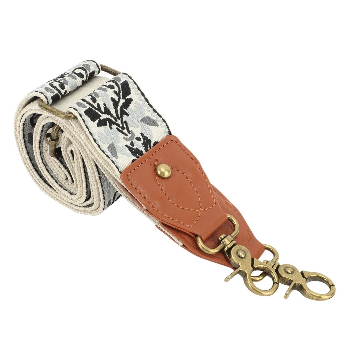 leather embroidered camera strap